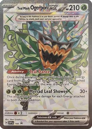 Teal Mask Ogerpon ex 166 - Holofoil - Ultra Rare