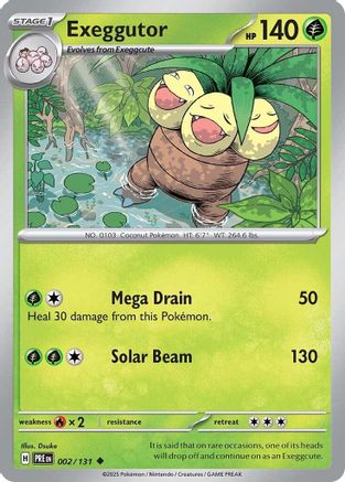 Exeggutor - 002 - Reverse Holofoil - Uncommon