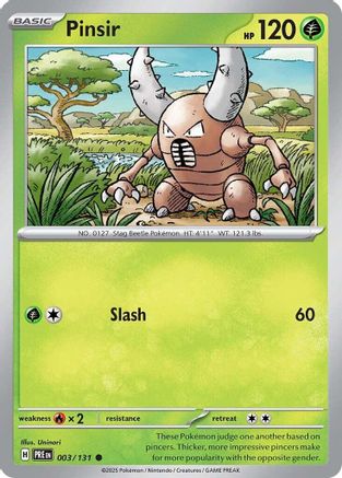Pinsir - 003 - Reverse Holofoil - Common