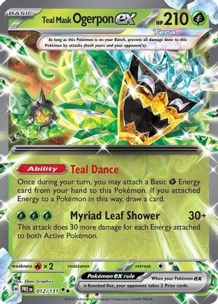 Teal Mask Ogerpon ex - 012/131 - Holofoil - Double Rare