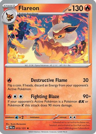Flareon - 013 - Holofoil - Rare