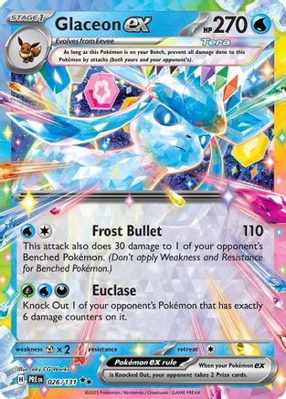 Glaceon ex - 026/131 - Holofoil - Double Rare