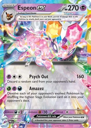 Espeon ex - 034/131 - Holofoil - Double Rare