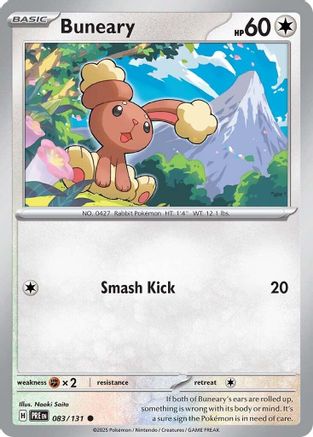 Buneary 083/131 - Reverse Holofoil SV Prismatic Evolutions - Common