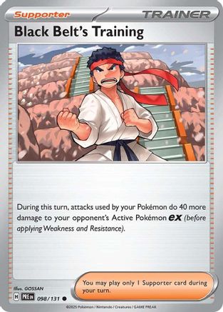 Black Belt's Training 098/131 - Reverse Holofoil SV Prismatic Evolutions - Common