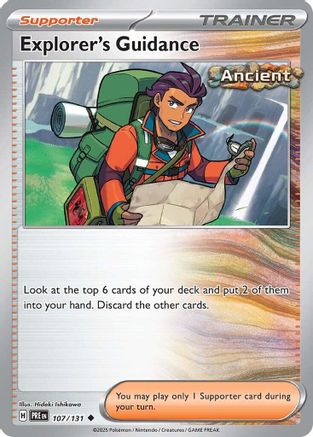 Explorer's Guidance 107/131 - Reverse Holofoil SV Prismatic Evolutions - Uncommon