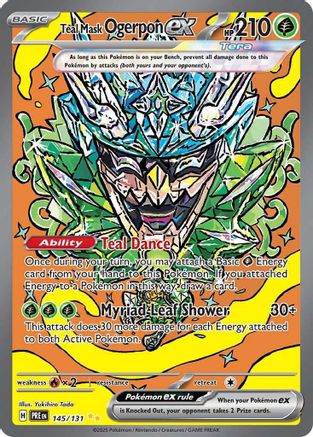 Teal Mask Ogerpon ex - 145/131 - Holofoil - Special Illustration Rare
