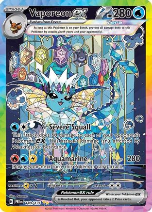 Vaporeon ex 149/131 - Holofoil SV Prismatic Evolutions - Special Illustration Rare