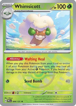 Whimsicott (Poke Ball Pattern) - 008 - Holofoil - Rare