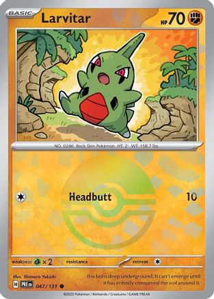 Larvitar (Poke Ball Pattern) 047/131 - Holofoil SV Prismatic Evolutions - Common