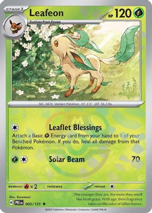 Leafeon (Master Ball Pattern) - 005 - Holofoil - Rare