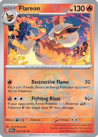 Flareon (Master Ball Pattern) - 013 - Holofoil - Rare