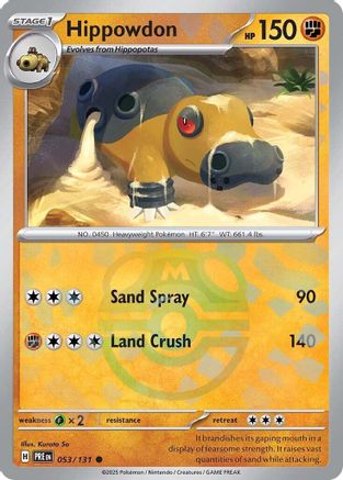 Hippowdon (Master Ball Pattern) - 053 - Holofoil - Common