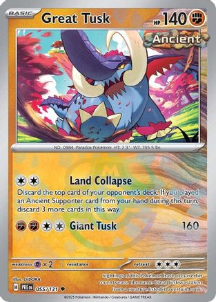 Great Tusk (Master Ball Pattern) - 055 - Holofoil - Uncommon