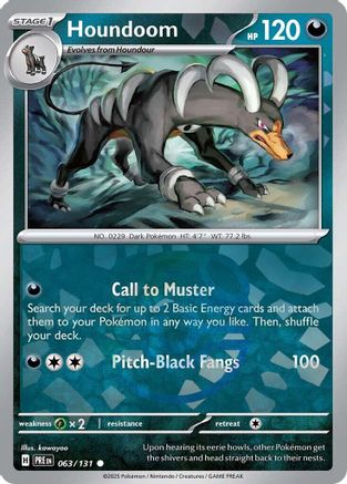 Houndoom (Master Ball Pattern) - 063 - Holofoil - Common