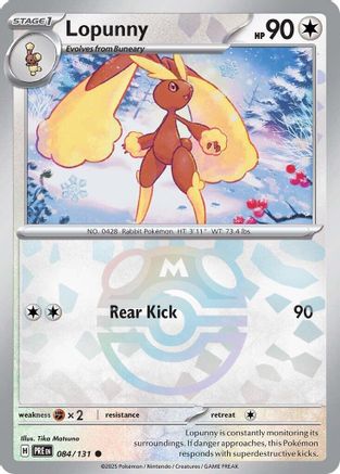 Lopunny (Master Ball Pattern) - 084 - Holofoil - Common