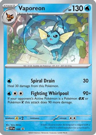 Vaporeon (Cosmos Holo) SVP168 - Holofoil SV Scarlet & Violet Promo Cards - Promo