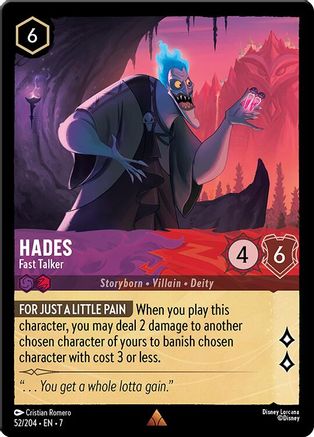 Hades (Fast Talker) - 52/204 - Rare