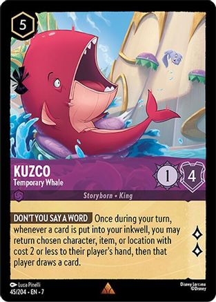 Kuzco (Temporary Whale) - 45/204 - Rare