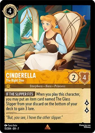Cinderella (The Right One) - 15/204 - Rare (Foil)