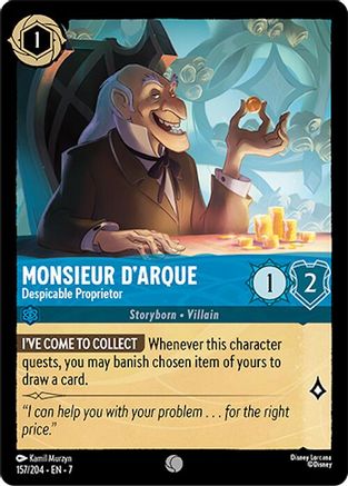 Monsieur D'Arque (Despicable Proprietor) - 157/204 - Common (Foil)