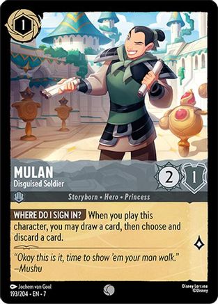 Mulan (Disguised Soldier) - 193/204 - Common (Foil)