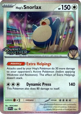 Hop's Snorlax (Prerelease) 184 - Holofoil - Promo