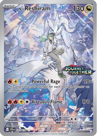 N's Reshiram 167/159  - Holofoil SV09 Journey Together - Illustration Rare