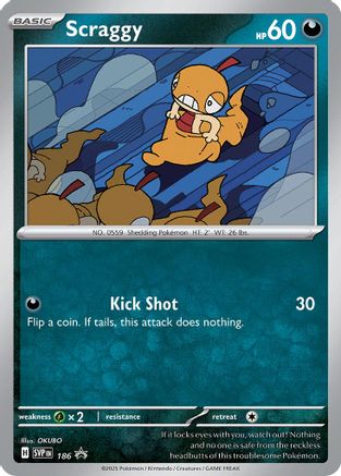Scraggy 186 - Holofoil - Promo