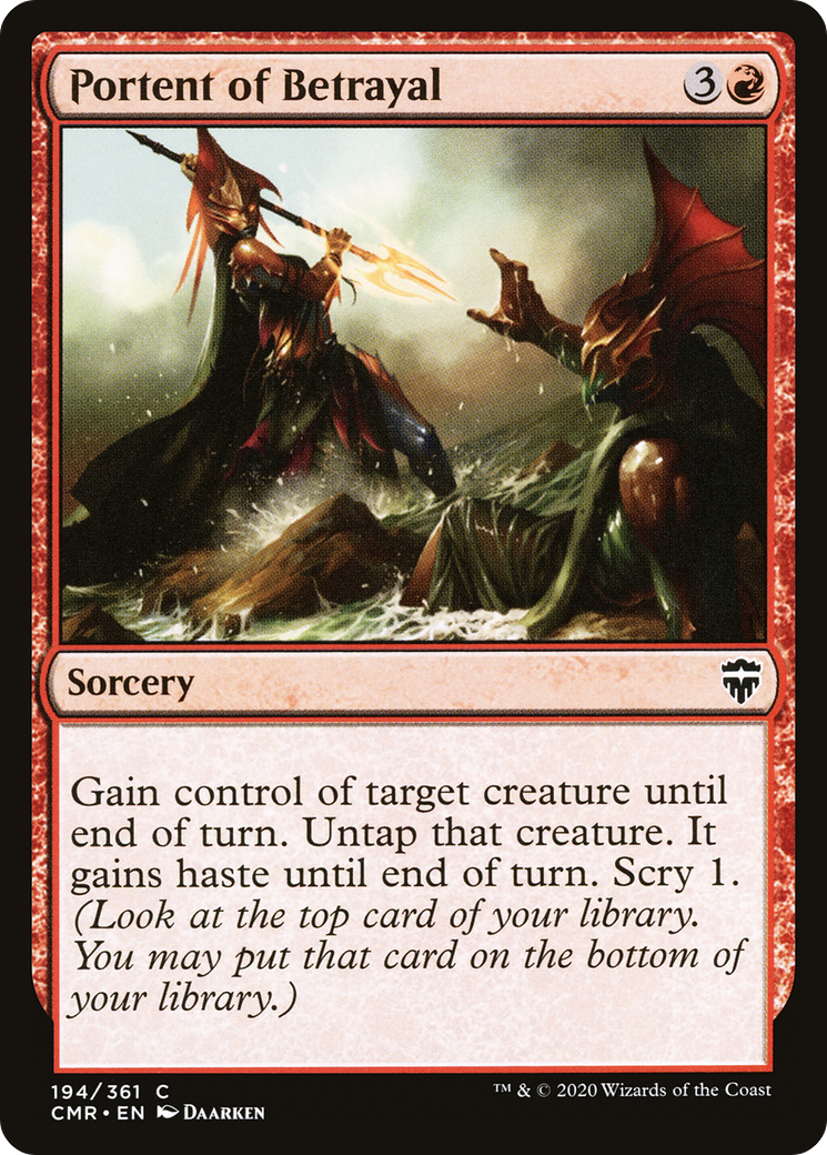 Portent of Betrayal (CMR-194) Foil