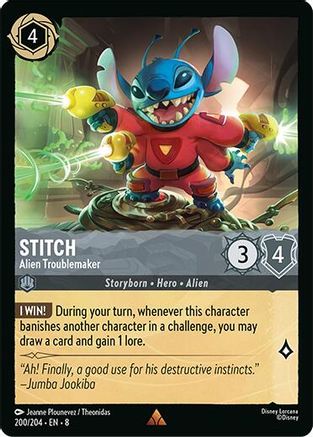 Stitch (Alien Troublemaker) - 200/204 - Rare