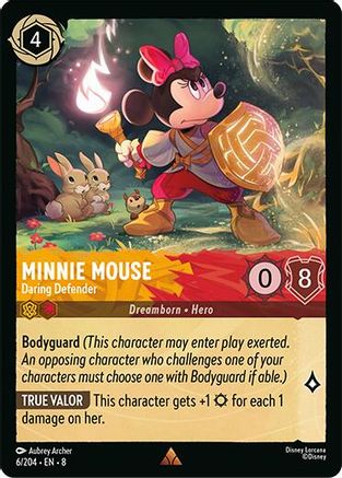 Minnie Mouse (Daring Defender) - 6/204 - Rare