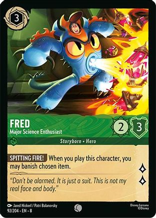 Fred (Major Science Enthusiast) - 92/204 - Common (Foil)