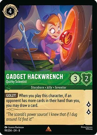 Gadget Hackwrench (Quirky Scientist) - 99/204 - Rare