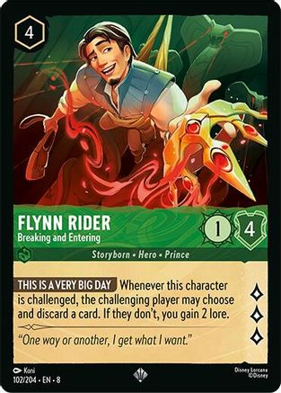 Flynn Rider (Breaking and Entering) - 102/204 - Super Rare