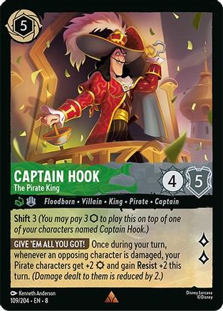 Captain Hook (The Pirate King) - 109/204 - Rare