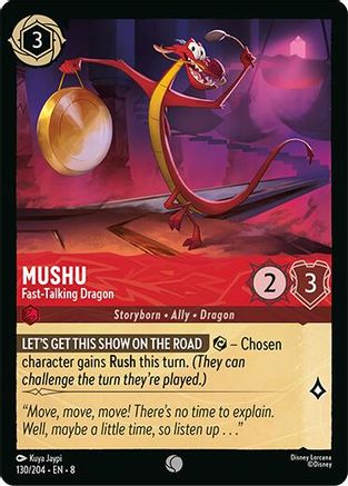 Mushu (Fast-Talking Dragon) - 130/204 - Common (Foil)