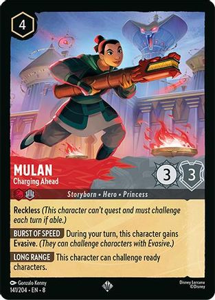 Mulan (Charging Ahead) - 141/204 - Super Rare (Foil)