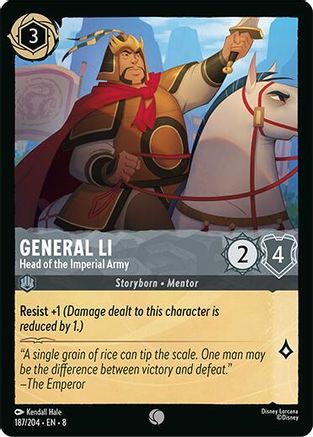 General Li (Head of the Imperial Army) - 187/204 - Common (Foil)