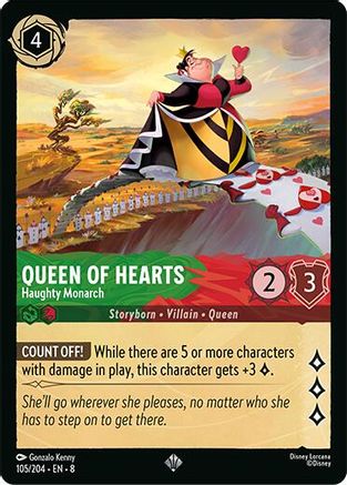 Queen of Hearts (Haughty Monarch) - 105/204 - Super Rare