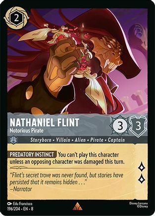 Nathaniel Flint (Notorious Pirate) - 196/204 - Rare (Foil)