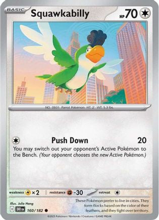 Squawkabilly 160 - Reverse Holofoil SV10 Destined Rivals - Common