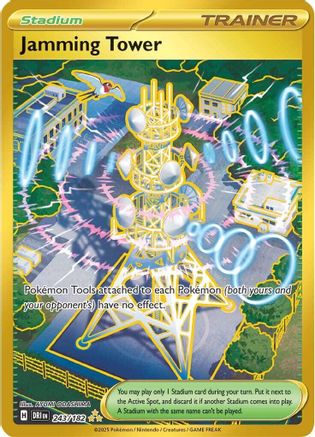 Jamming Tower 243 - Holofoil SV10 Destined Rivals - Hyper Rare