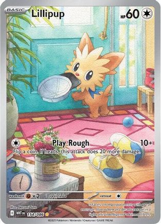 Lillipup 154/086  - Holofoil SV White Flare - Illustration Rare