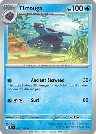 Tirtouga 022 - Reverse Holofoil SV Black Bolt - Uncommon