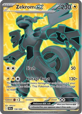 Zekrom ex 158/086 - Holofoil SV Black Bolt - Secret Rare