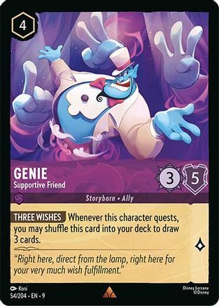 Genie (Supportive Friend) - 54/204 - Rare (Foil)
