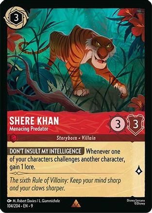 Shere Khan (Menacing Predator) - 104/204 - Rare (Foil)
