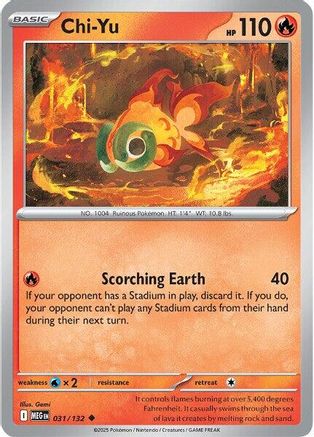 Chi-Yu 031/132 - Reverse Holofoil ME01 Mega Evolution - Uncommon