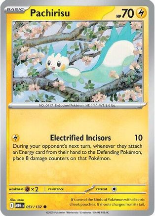 Pachirisu 051/132 - Reverse Holofoil ME01 Mega Evolution - Common